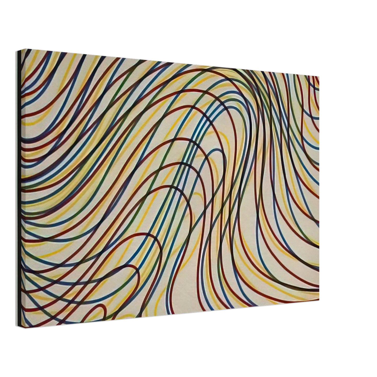 Sol LeWitt - Wavy Lines with Black Border Canvas - 70x100 cm / 28x40 inches-canvas