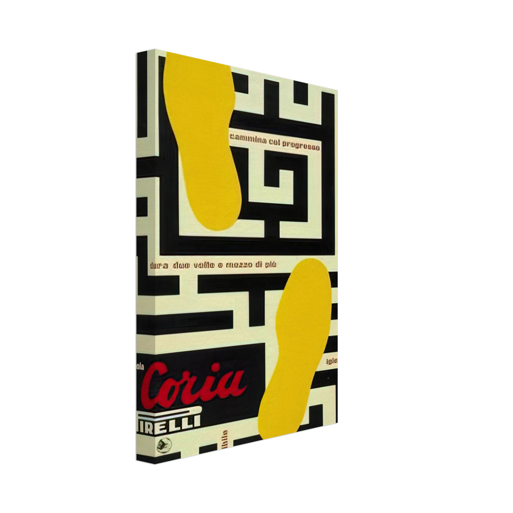 Bruno Munari - Pirelli, Suola Coria - 1953 Canvas - 40x60 cm / 16x24 inches-canvas