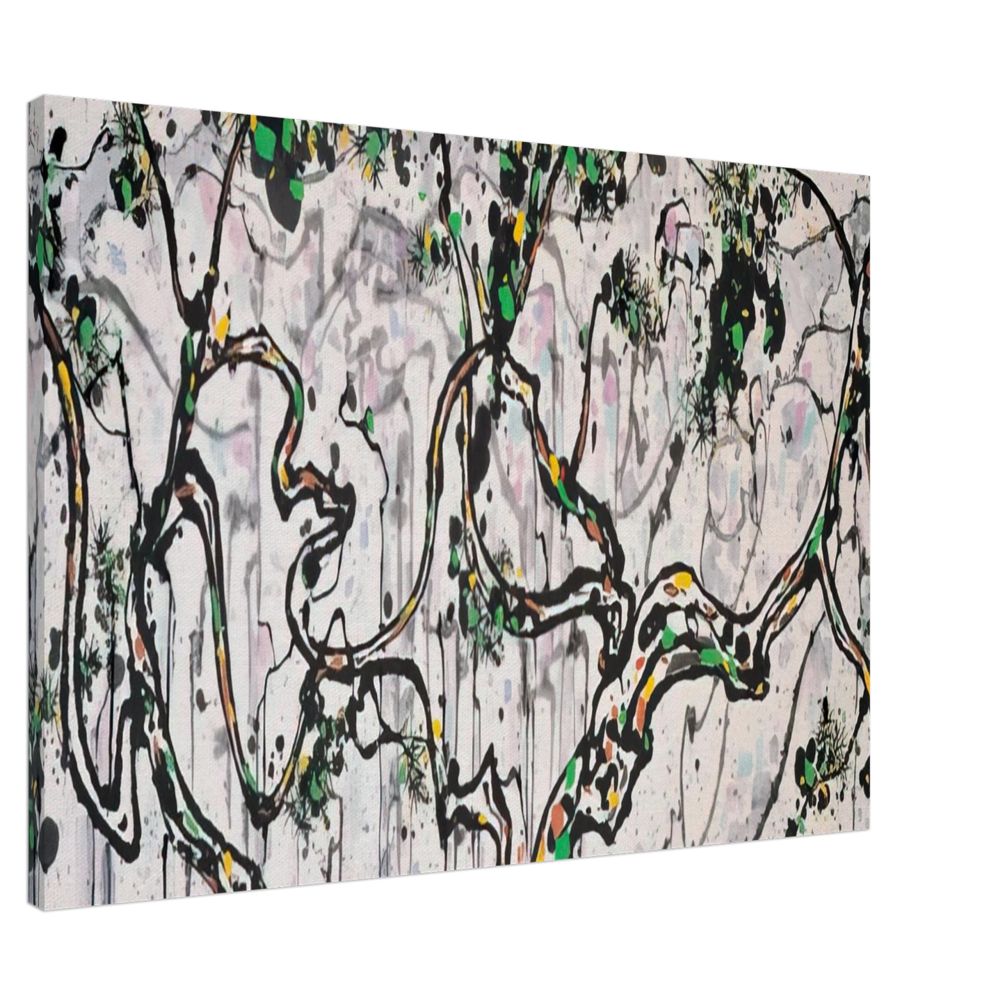 Wu Guanzhong - The Hua Mountains at Sunset - 1997 Canvas - 20x30 cm / 8x12 inches-canvas