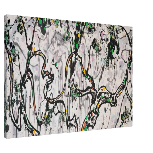 Wu Guanzhong - The Hua Mountains at Sunset - 1997 Canvas - 20x30 cm / 8x12 inches-canvas