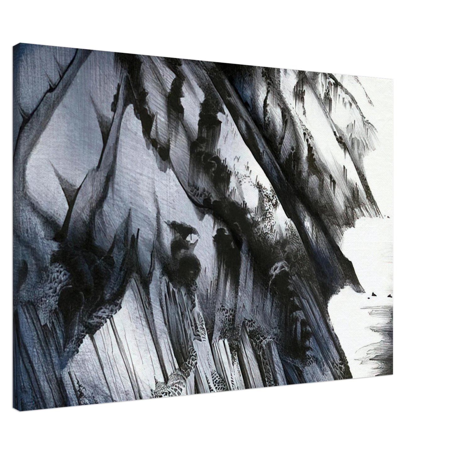 Eyvind Earle - Cliffs of Darkness Canvas - 20x30 cm / 8x12 inches-canvas