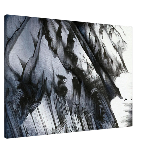 Eyvind Earle - Cliffs of Darkness Canvas - 20x30 cm / 8x12 inches-canvas