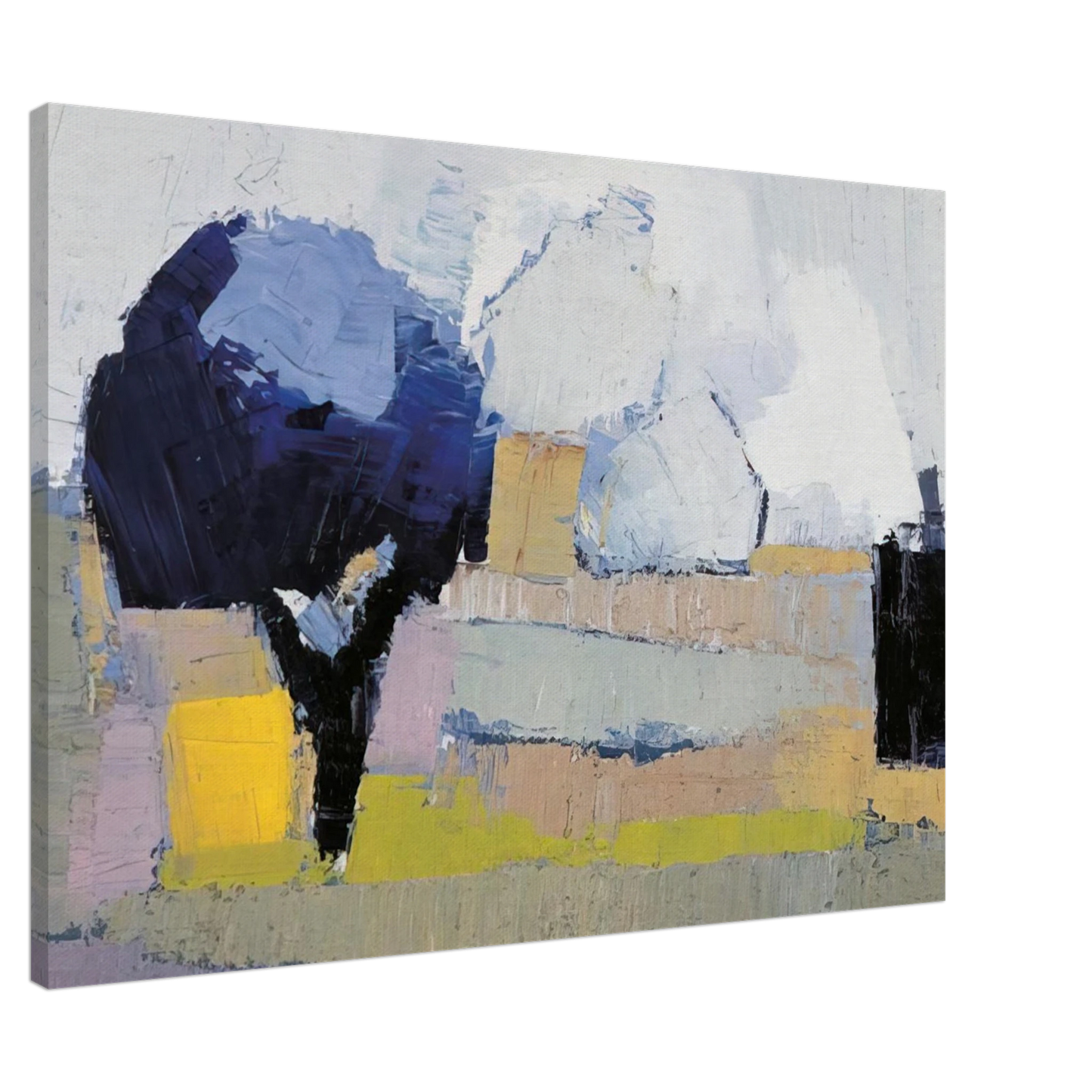 Nicolas de Stael - Paysage de Provence - Art Informel Canvas - 20x30 cm / 8x12 inches-canvas