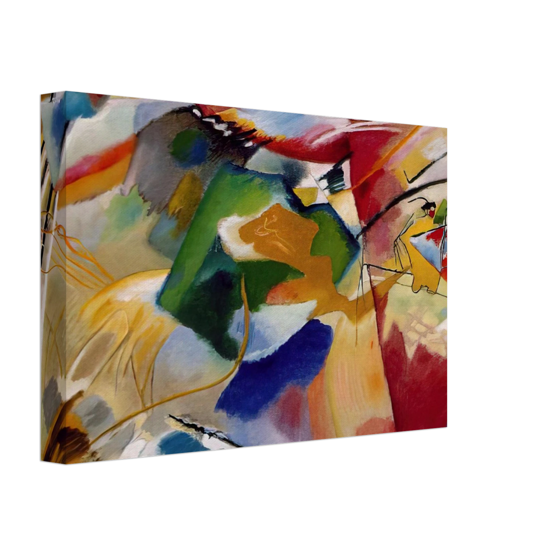 Wassily Kandinsky - PAINTING WITH GREEN CENTER 1913 Canvas - 70x100 cm / 28x40 inches-canvas