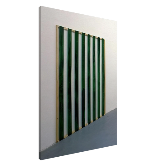 Daniel Buren - Reflets nÂ°33 - Peinture sur plexiglas 12, travail situe - 1987 Canvas - 20x30 cm / 8x12 inches-canvas