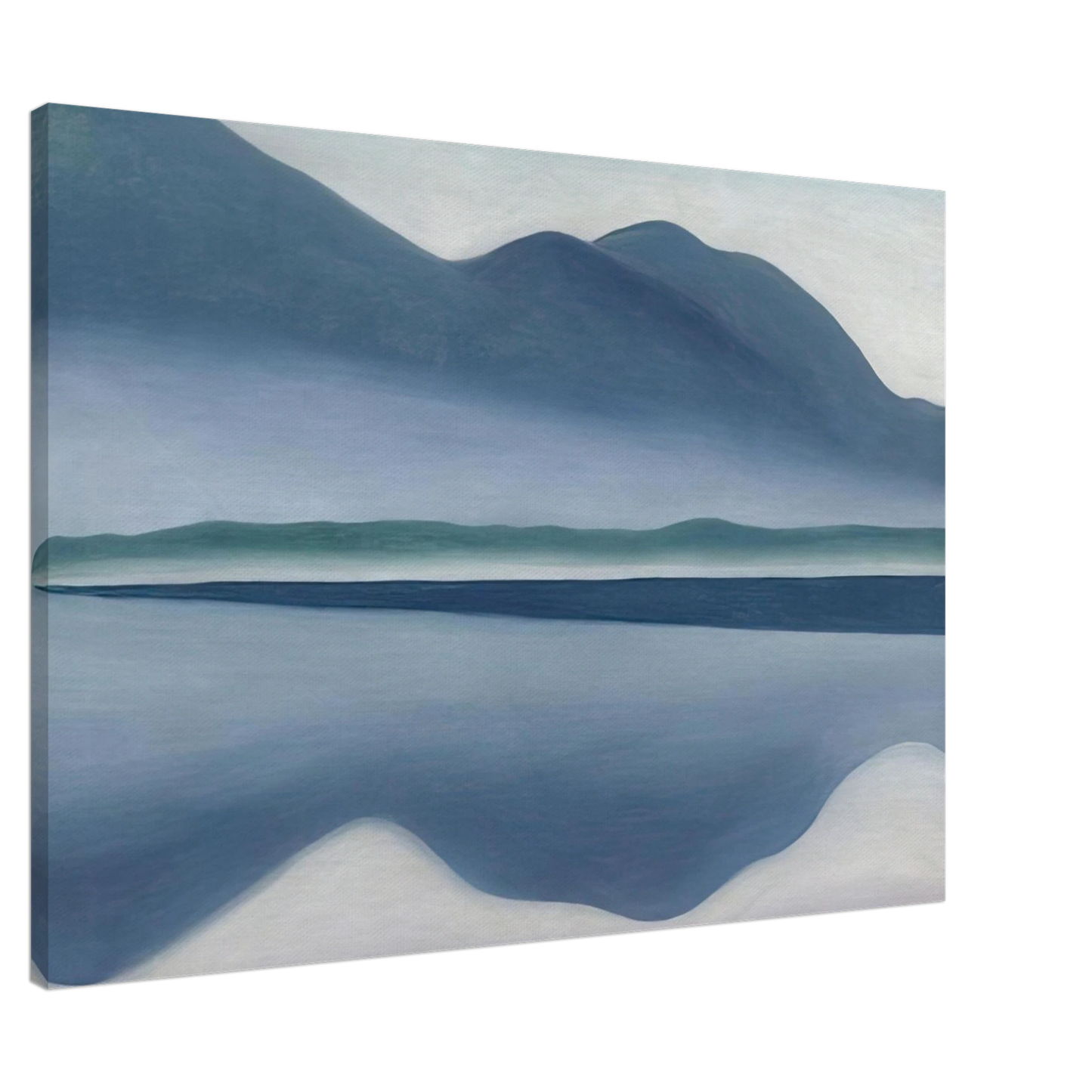 Georgia O'Keeffe - Lake George  formerly Reflection Seascape  Canvas - 20x30 cm / 8x12 inches-canvas