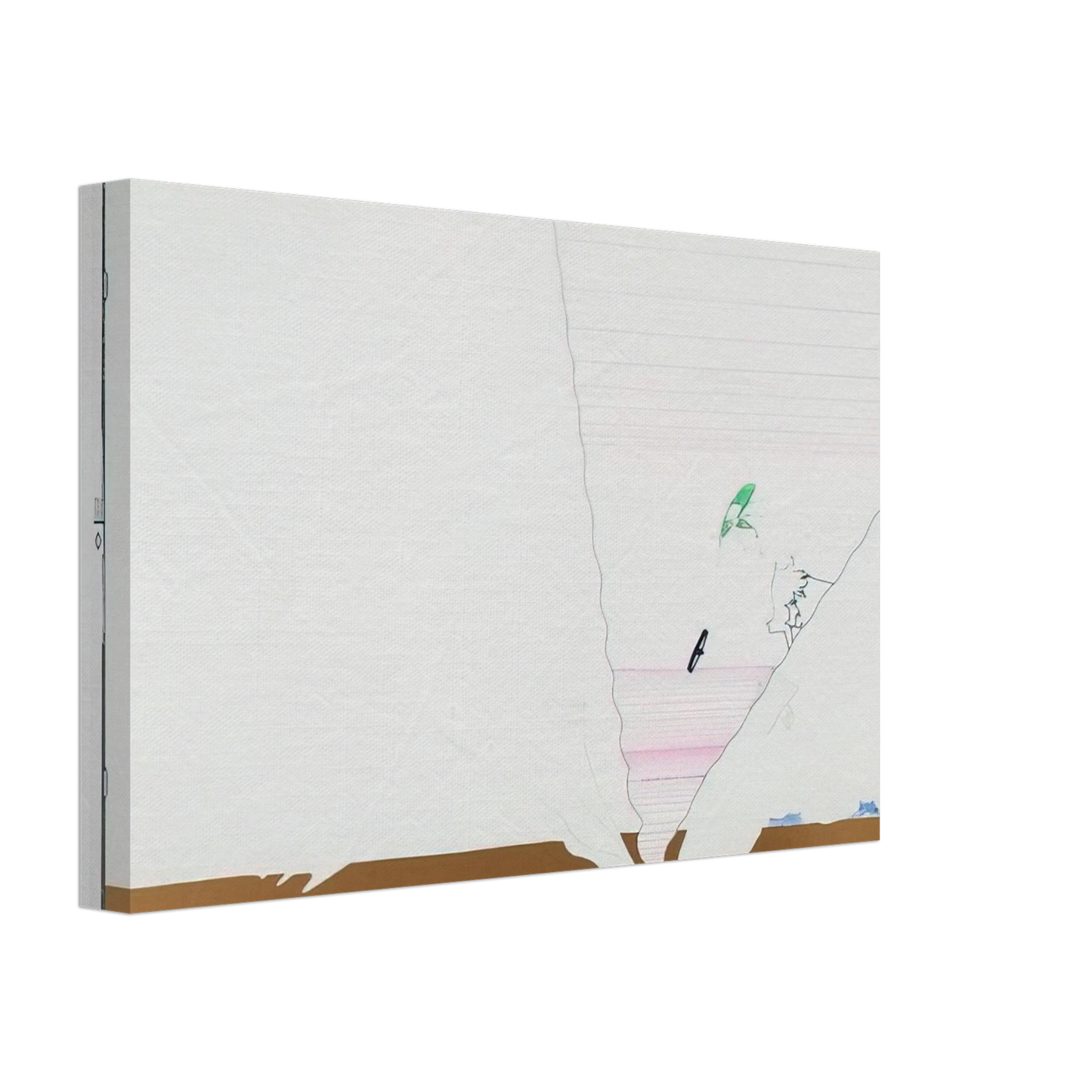 Dieter Roth - Sea Behind Battle of Iceland Glass - 1970 Canvas - 40x60 cm / 16x24 inches-canvas