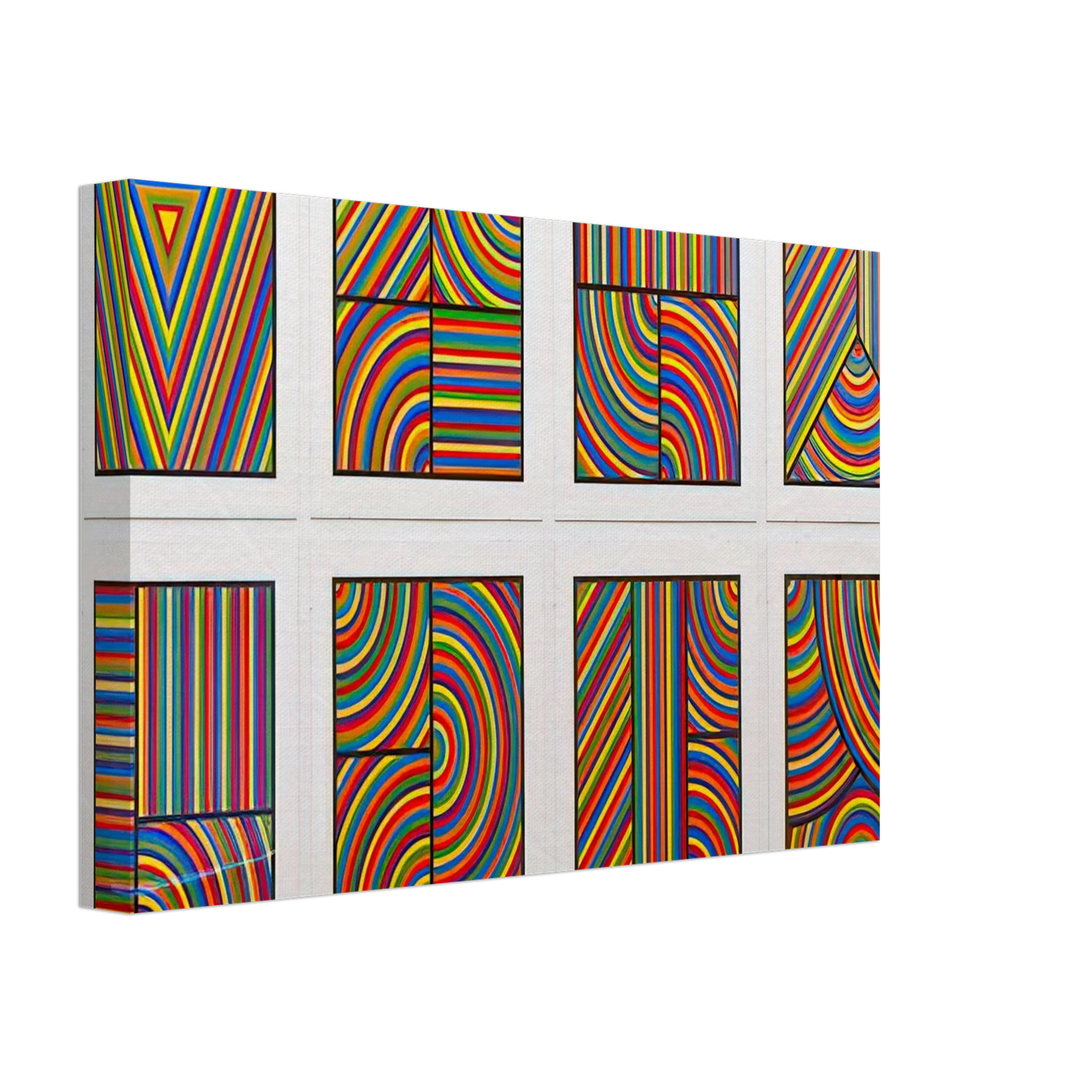 Sol LeWitt - Color Bands Wadsworth Portfolio Canvas - 40x60 cm / 16x24 inches-canvas