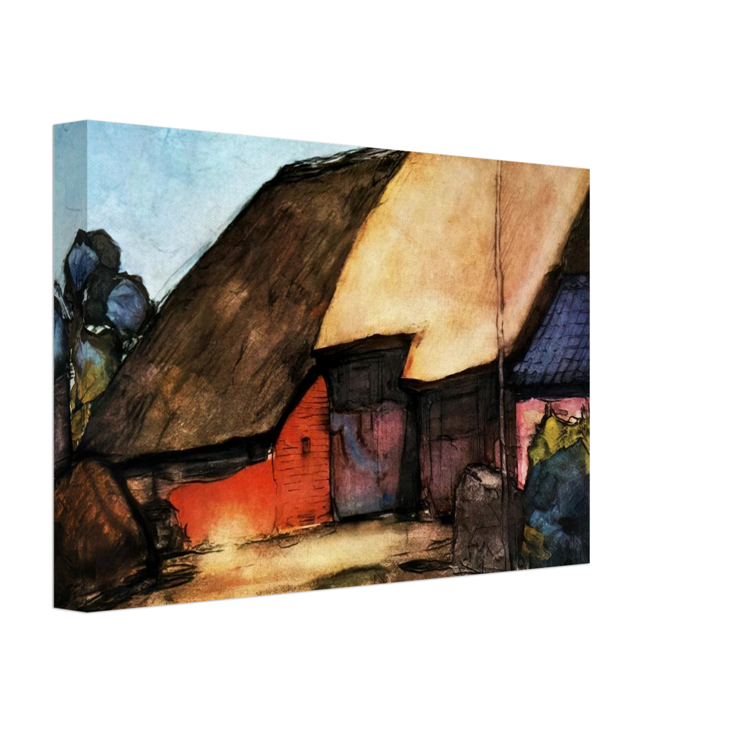 Piet Mondrian - Small farm on Nistelrode Canvas - 70x100 cm / 28x40 inches-canvas