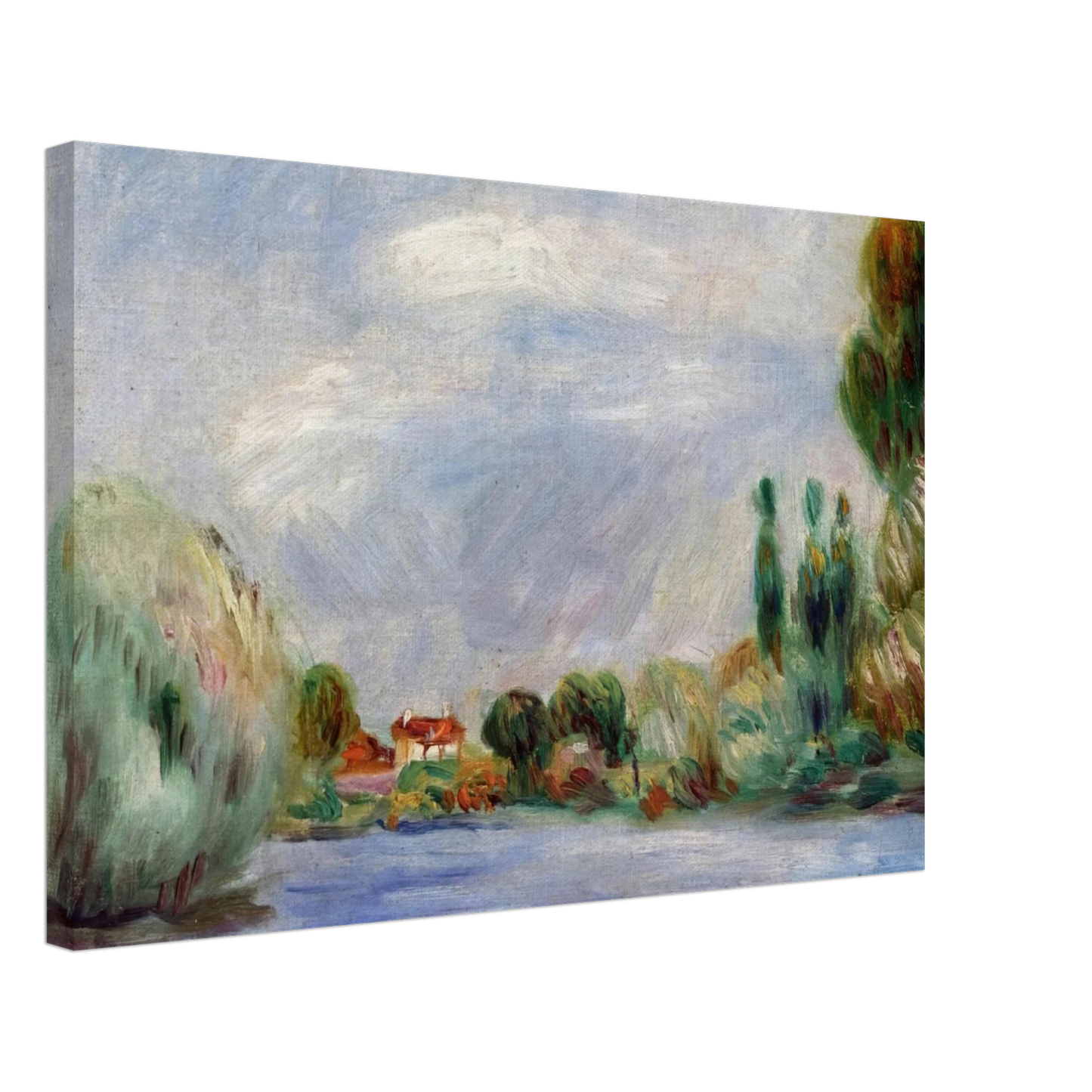 Pierre-Auguste Renoir - House on the River Canvas - 70x100 cm / 28x40 inches-canvas