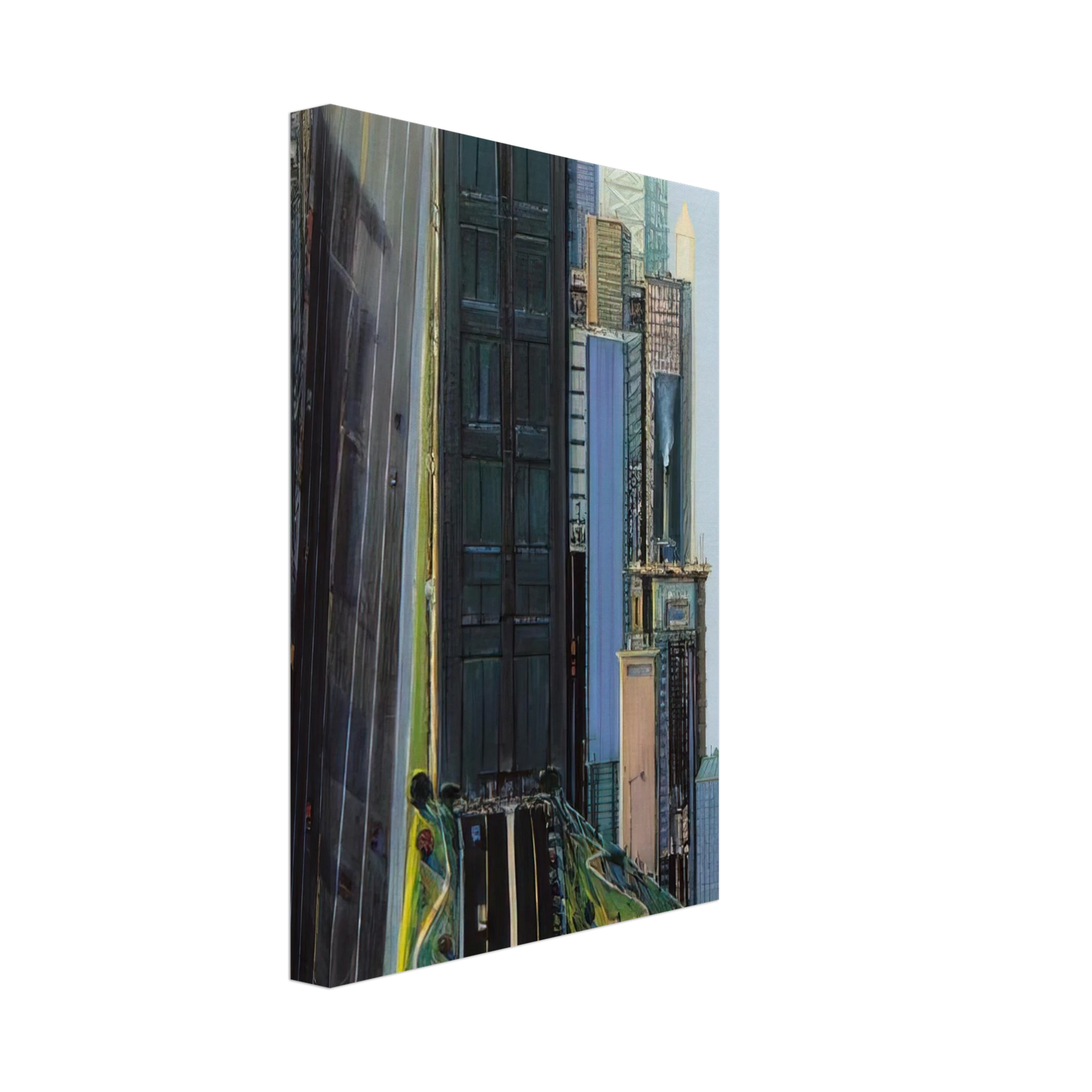 Wayne Thiebaud - Hill Street Day City - 1981 Canvas - 40x60 cm / 16x24 inches-canvas