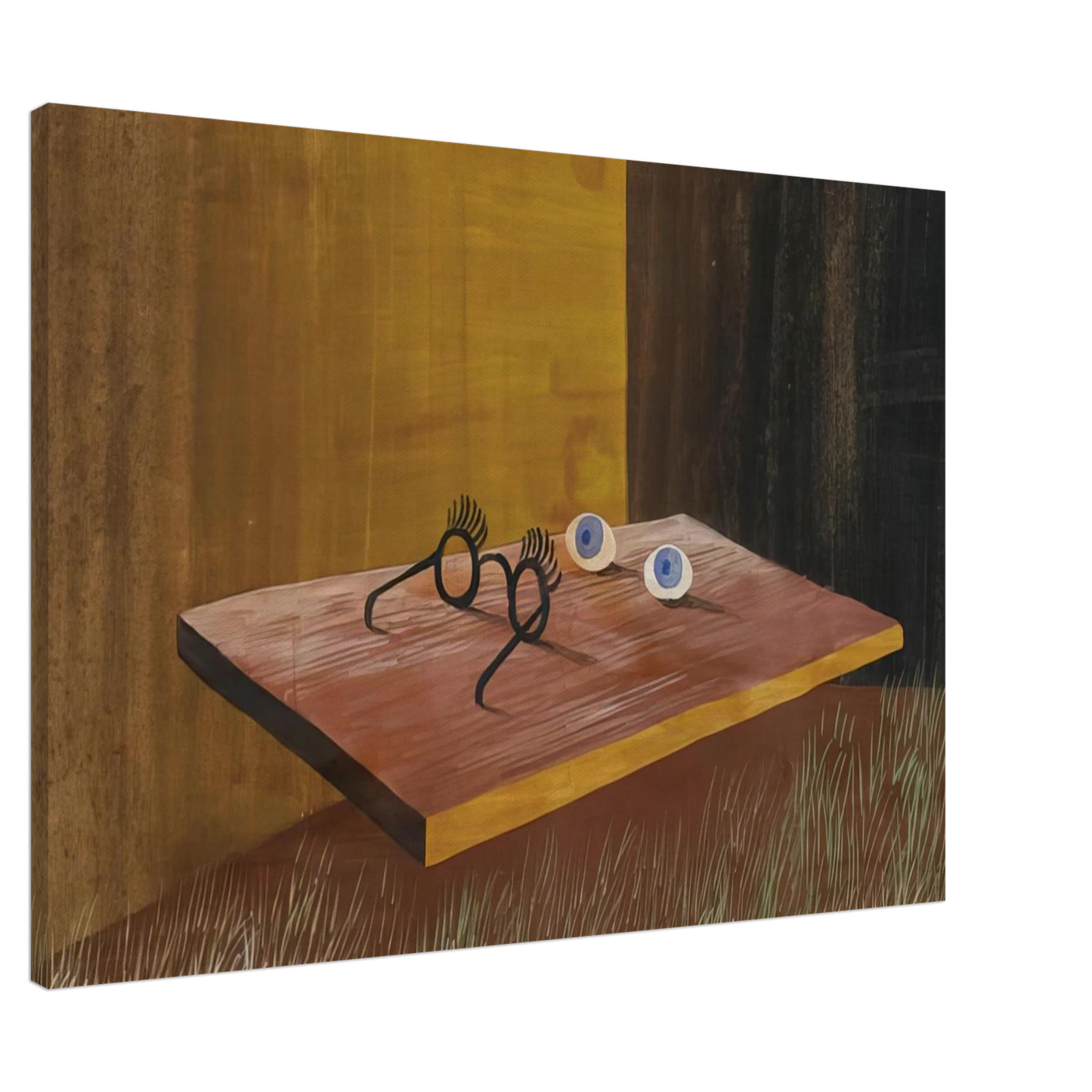 Remedios Varo - EYES ON THE TABLE 1938 Canvas - 20x30 cm / 8x12 inches-canvas