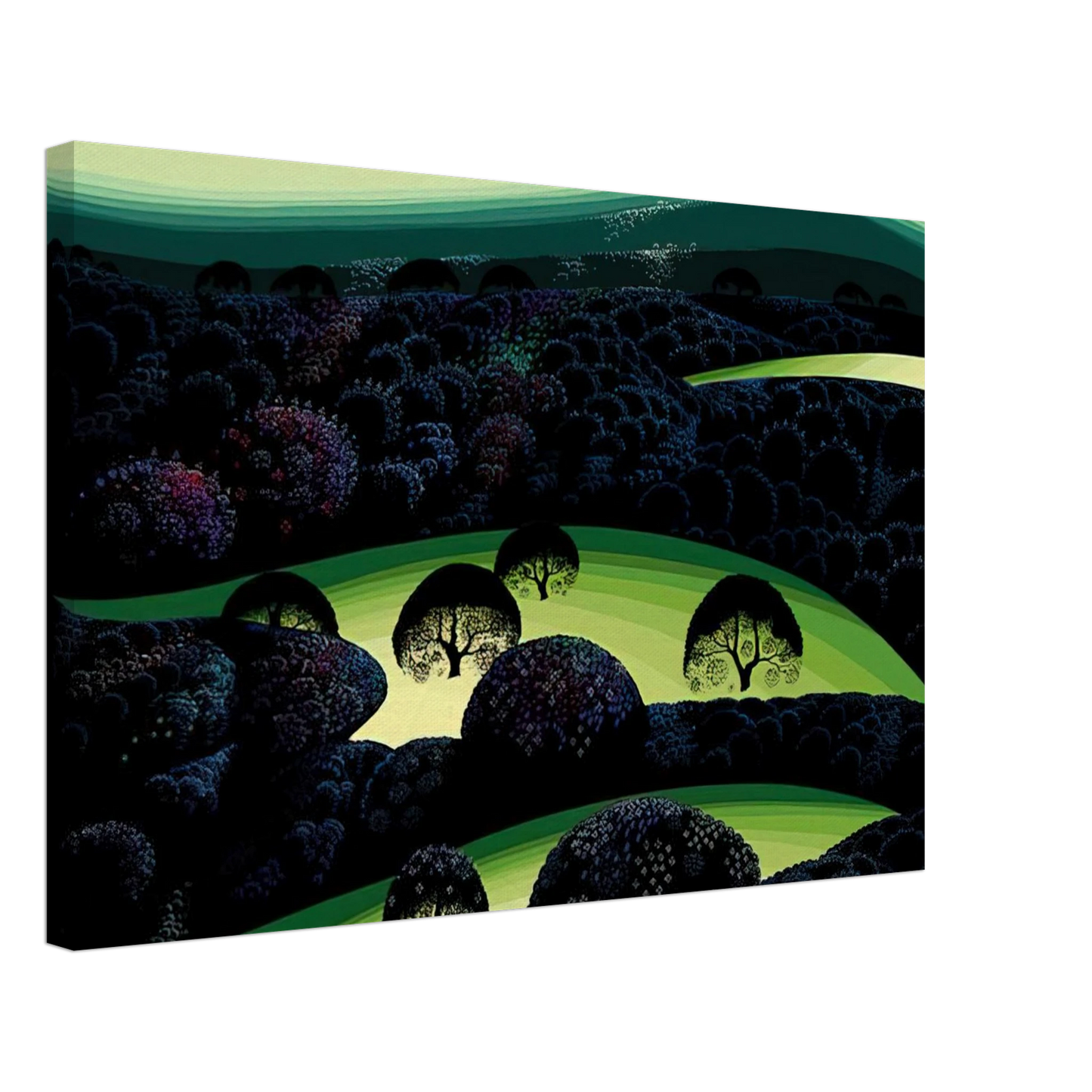 Eyvind Earle - Nocturne Canvas - 70x100 cm / 28x40 inches-canvas