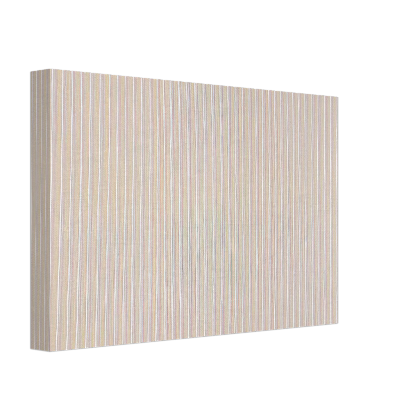 Gene Davis - Untitled Pink, Yellow and White - 1980 Canvas - 40x60 cm / 16x24 inches-canvas