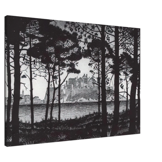 MC Escher - PINETA OF CALVI CORSICA Canvas - 20x30 cm / 8x12 inches-canvas