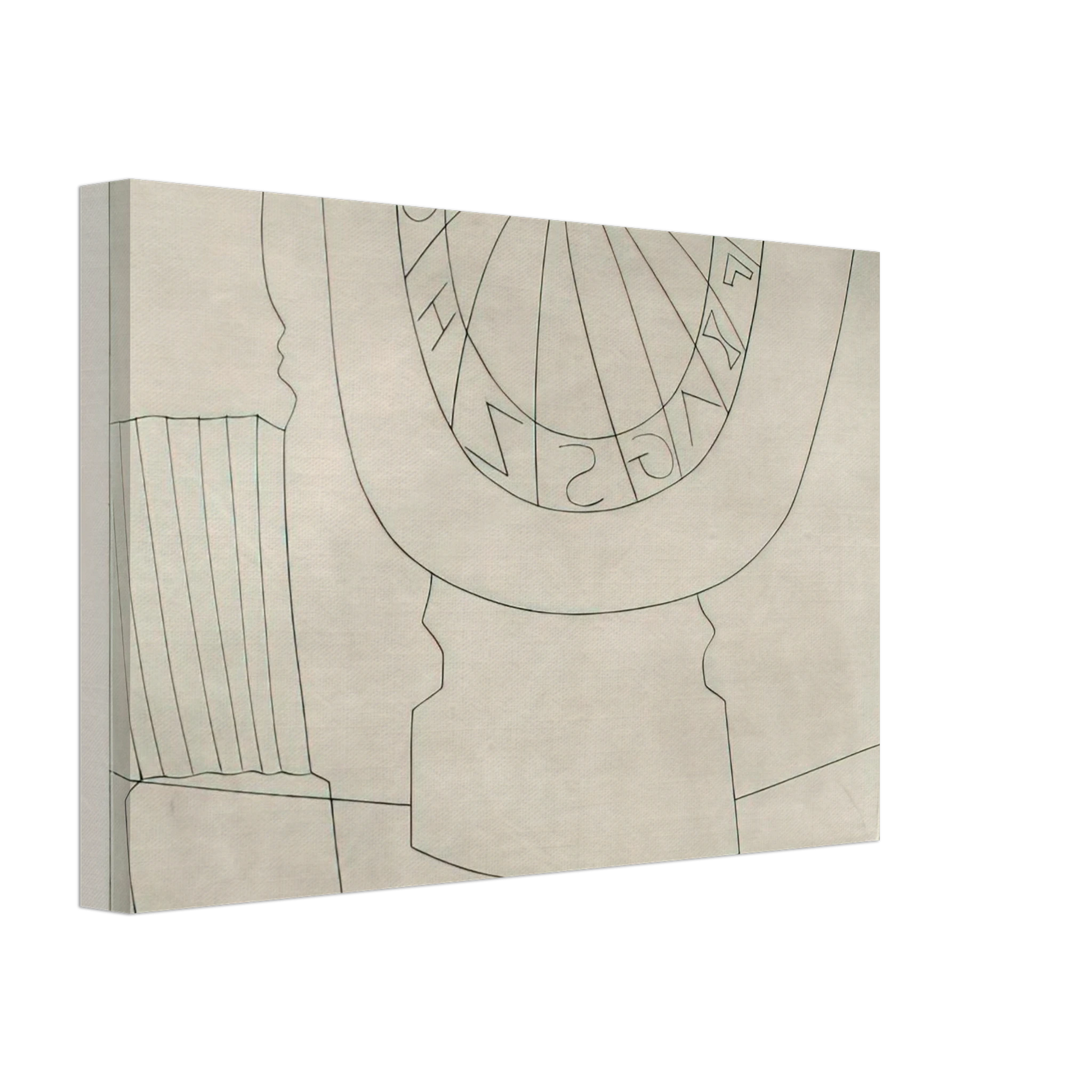 Ben Nicholson - Turkish sundial  column - 1967 Canvas - 70x100 cm / 28x40 inches-canvas