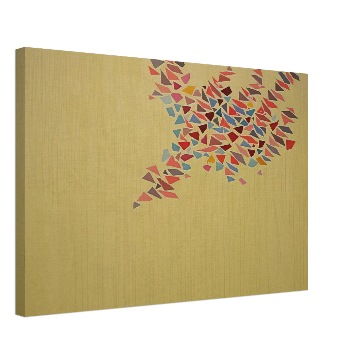 Robert Goodnough - Colors on Pale Yellow - 1975 Canvas - 70x100 cm / 28x40 inches-canvas