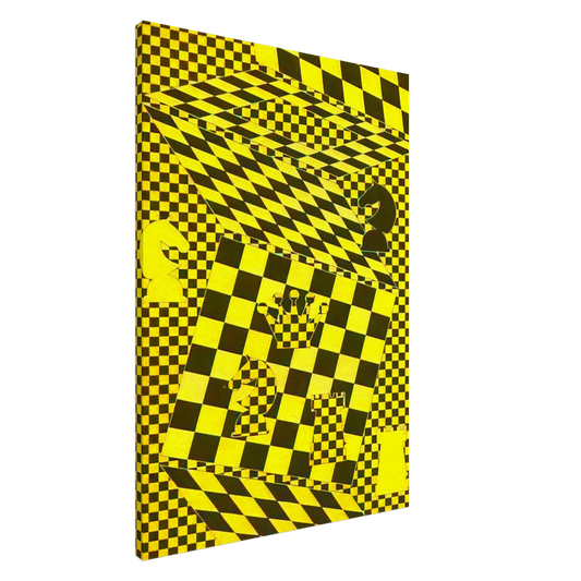 Victor Vasarely - The Chess Board Canvas - 20x30 cm / 8x12 inches-canvas
