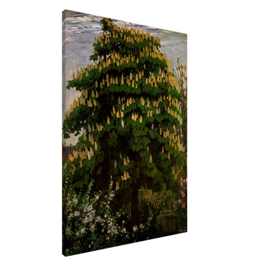 Frantisek Kupka - The chestnut tree in blossom Canvas - 20x30 cm / 8x12 inches-canvas