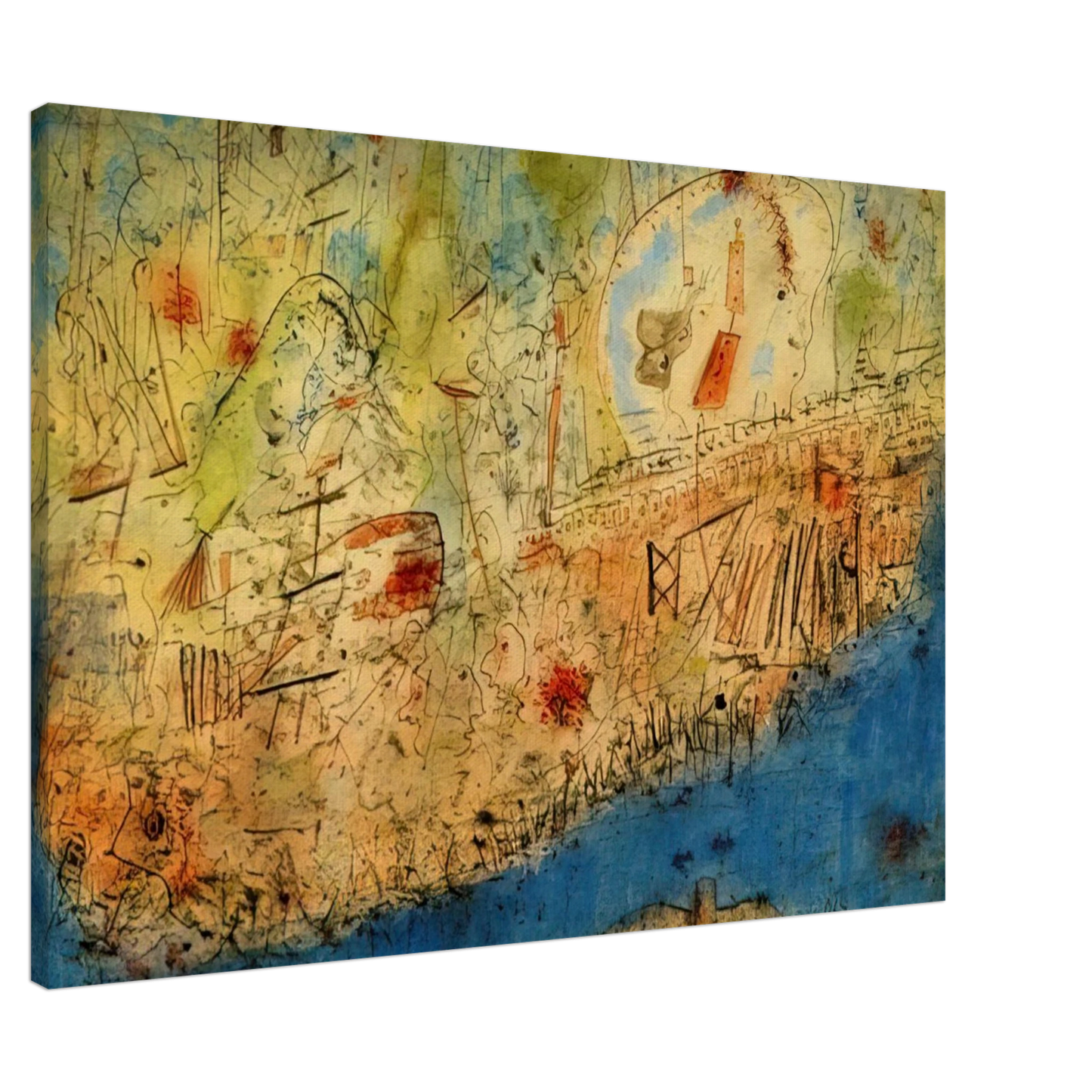 Wols - Camp des Milles - 1940 Canvas - 20x30 cm / 8x12 inches-canvas