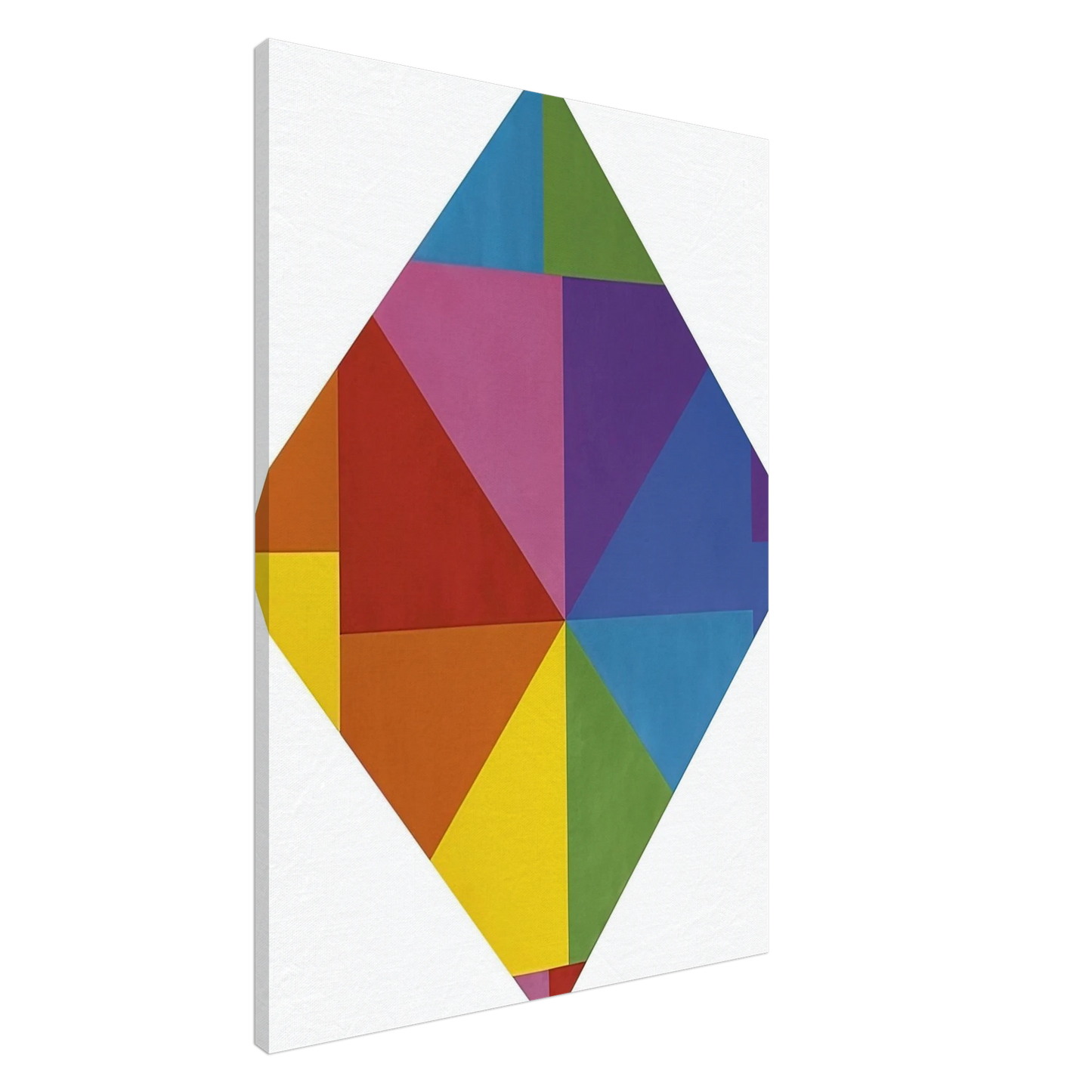 Max Bill - Acht farben im horizontal-diagonal-quadtrat - 1965 Canvas - 20x30 cm / 8x12 inches-canvas