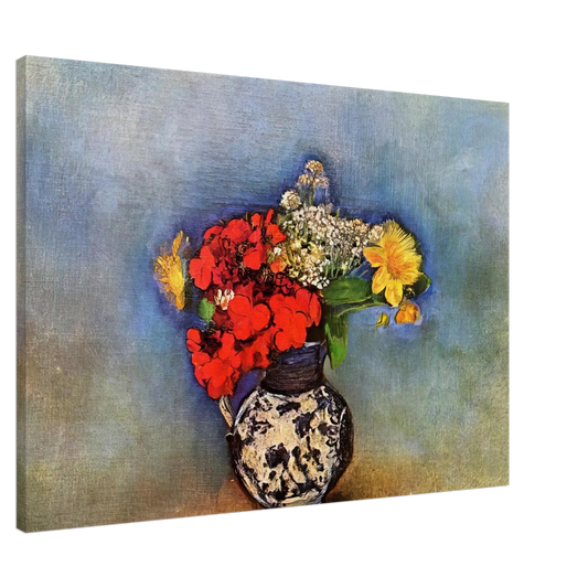 Odilon Redon - GERANIUMS 1910 Canvas - 20x30 cm / 8x12 inches-canvas