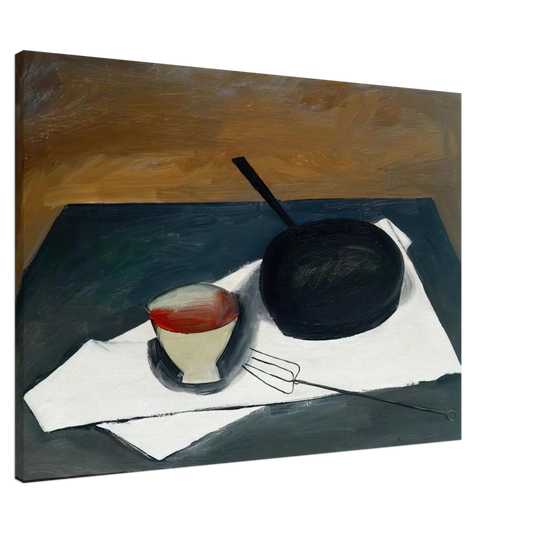 William Scott - The Frying Pan - 1946 Canvas - 20x30 cm / 8x12 inches-canvas