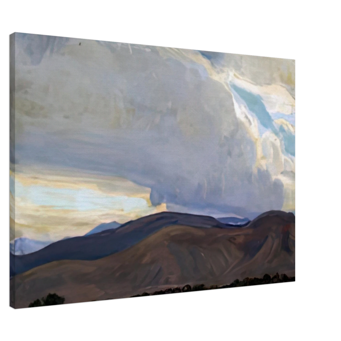Maynard Dixon - STORM FROM THE SIERRA 1937 Canvas - 20x30 cm / 8x12 inches-canvas