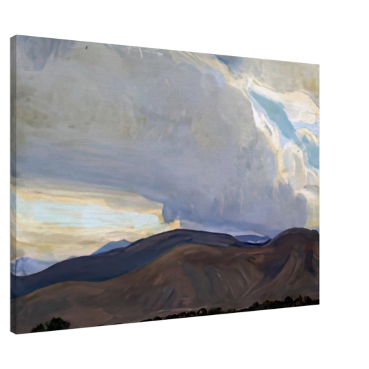 Maynard Dixon - STORM FROM THE SIERRA 1937 Canvas - 20x30 cm / 8x12 inches-canvas