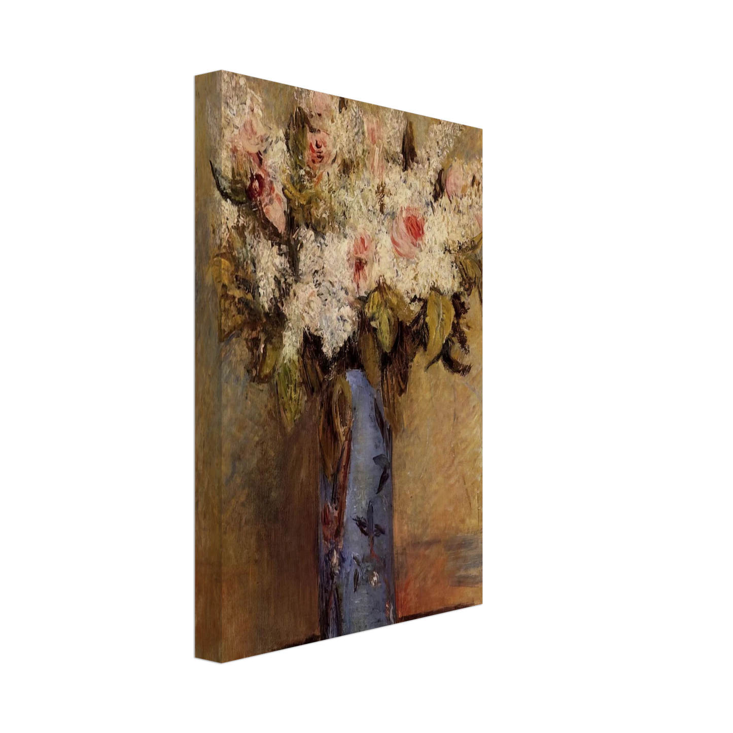 Pierre-Auguste Renoir - Vase of Lilacs and Roses Canvas - 40x60 cm / 16x24 inches-canvas