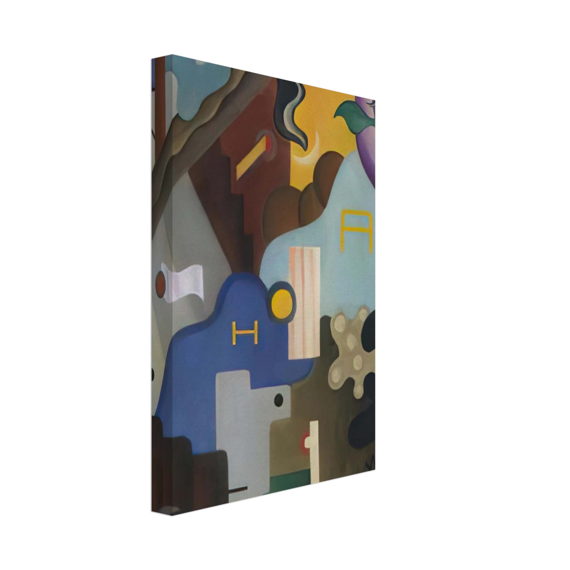 Julius Evola - Composizione futurista - Abstract Art, Dada Canvas - 70x100 cm / 28x40 inches-canvas