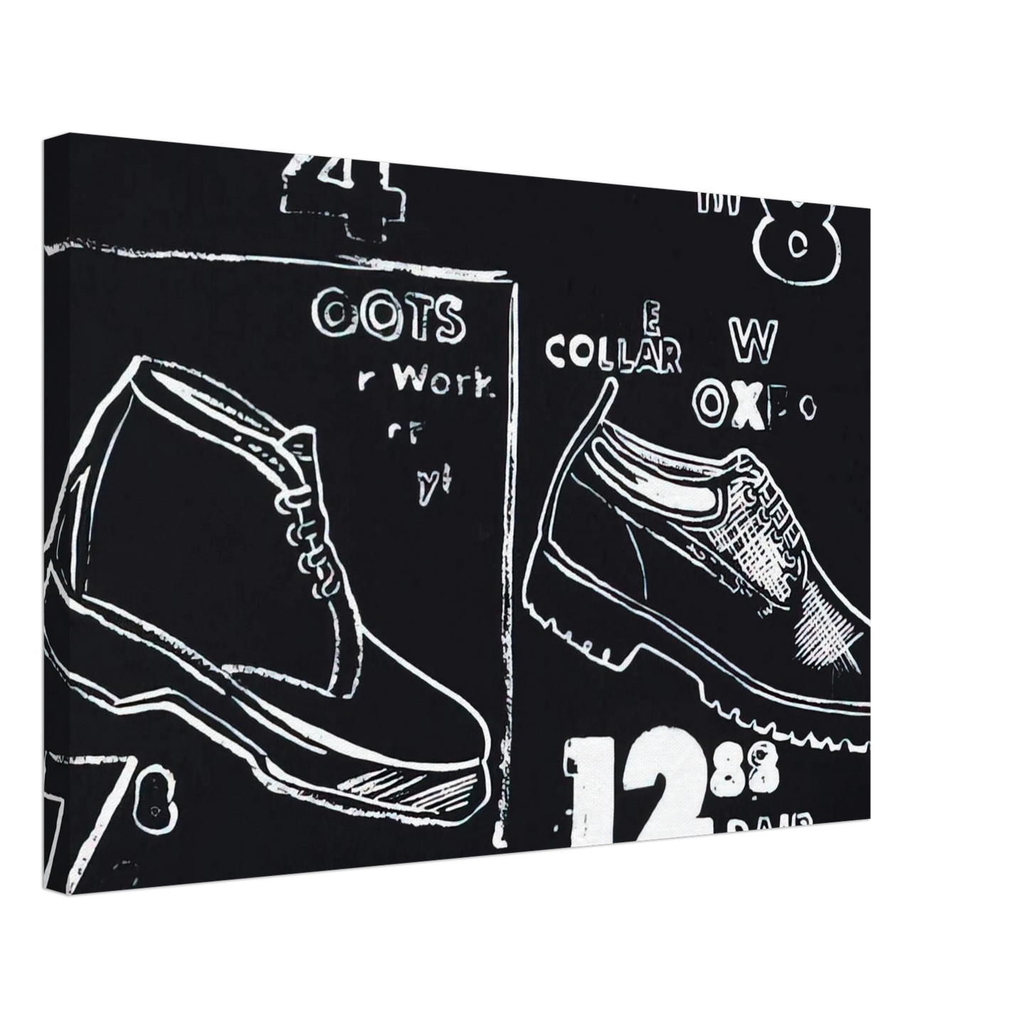 Andy Warhol - Work Boots Canvas - 40x60 cm / 16x24 inches-canvas