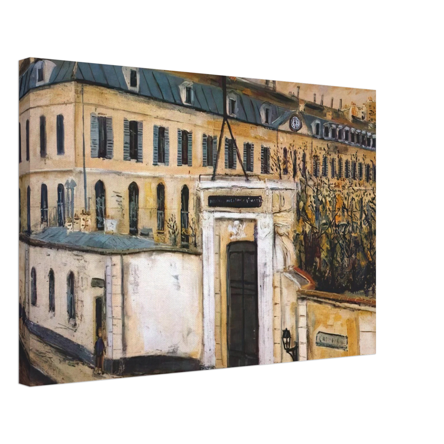 Maurice Utrillo - MILITARY HOSPITAL Canvas - 40x60 cm / 16x24 inches-canvas