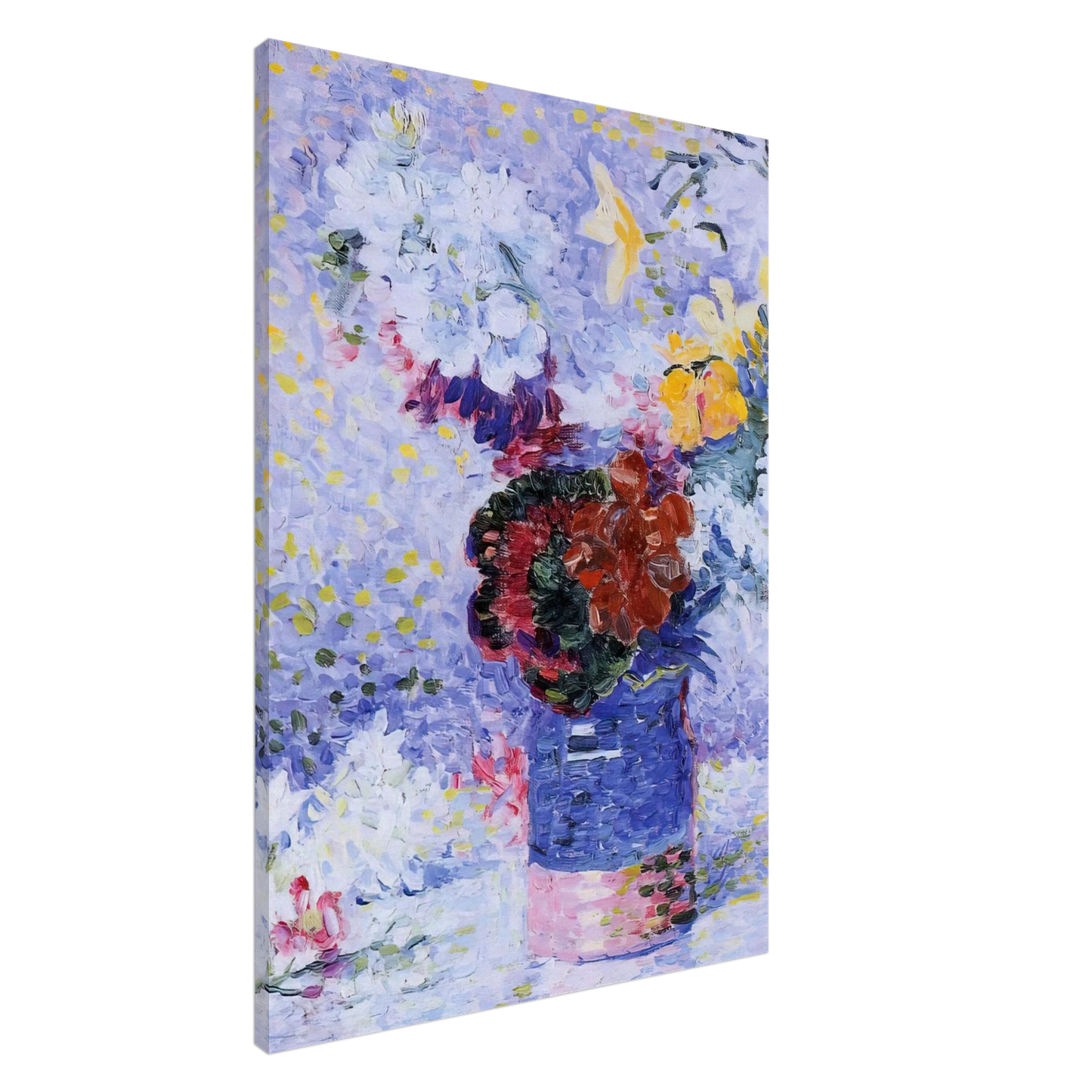 Henri-Edmond Cross - Flowers in a Glass Canvas - 20x30 cm / 8x12 inches-canvas