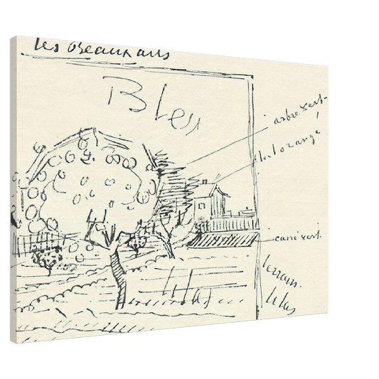 Vincent van Gogh - Orchard and House with Orange Roof Canvas - 20x30 cm / 8x12 inches-canvas