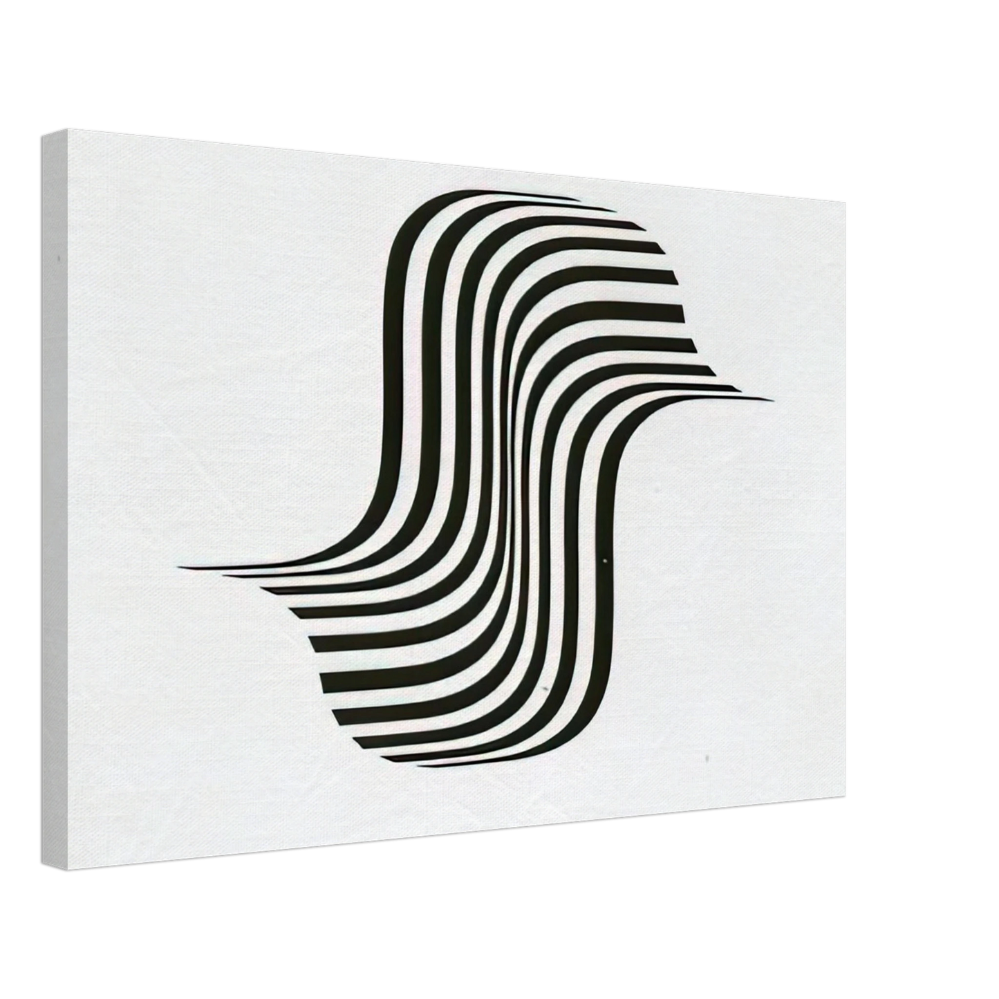 Bridget Riley - UNTITLED WINGED CURVE 1966 Canvas - 70x100 cm / 28x40 inches-canvas