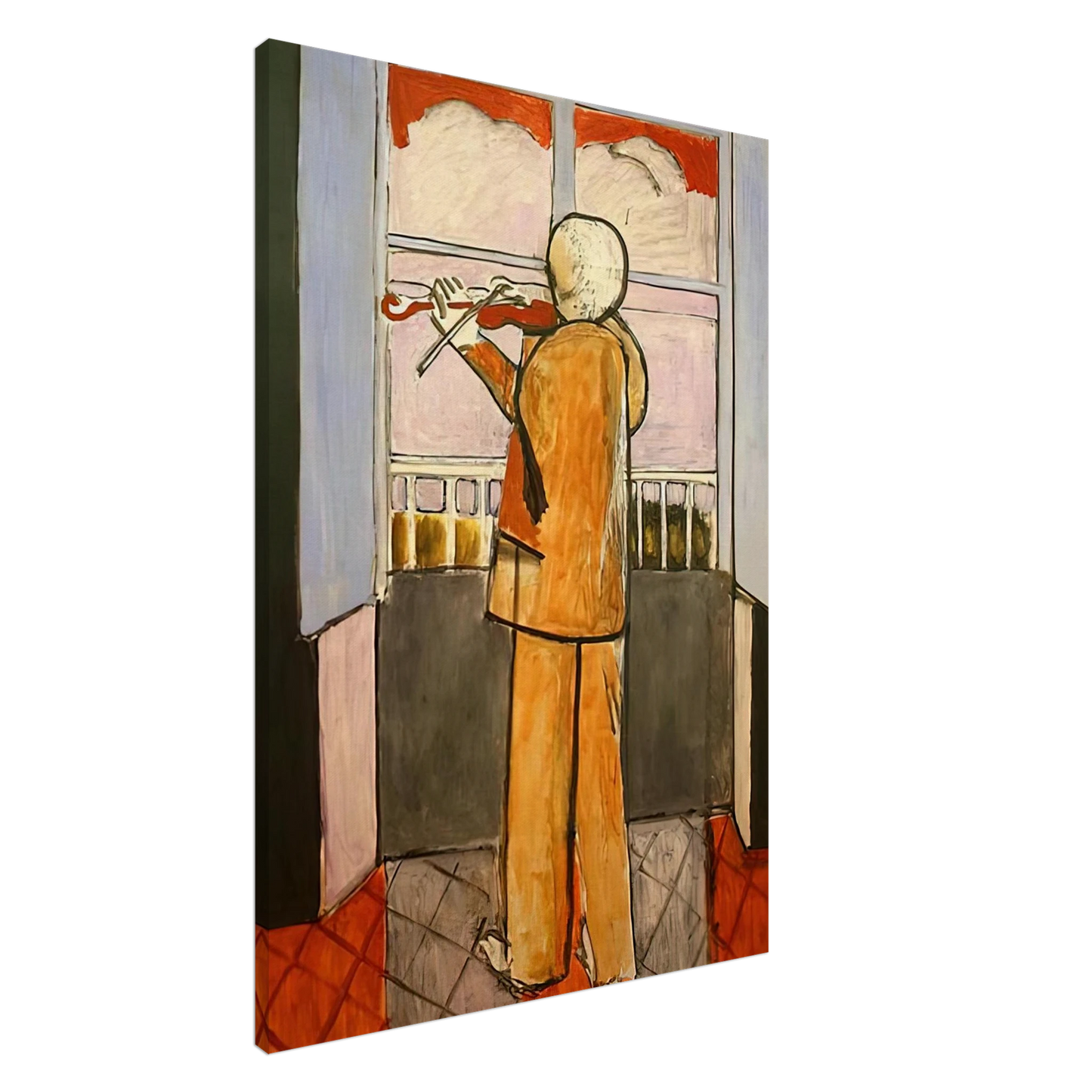Henri Matisse - THE VIOLINIST AT THE WINDOW 1918 Canvas - 20x30 cm / 8x12 inches-canvas