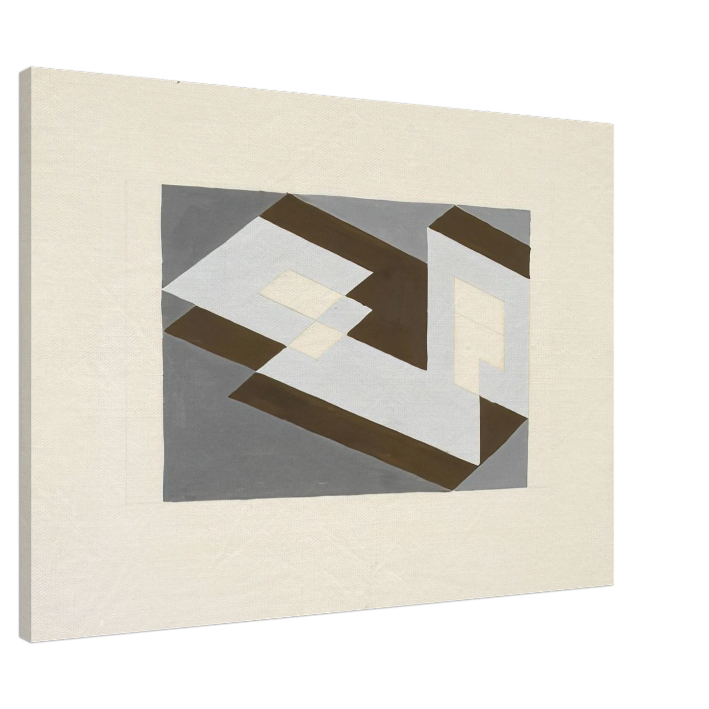 Josef Albers - STUDY FOR TENAYUCA 1938 Canvas - 20x30 cm / 8x12 inches-canvas