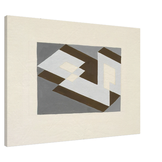 Josef Albers - STUDY FOR TENAYUCA 1938 Canvas - 20x30 cm / 8x12 inches-canvas