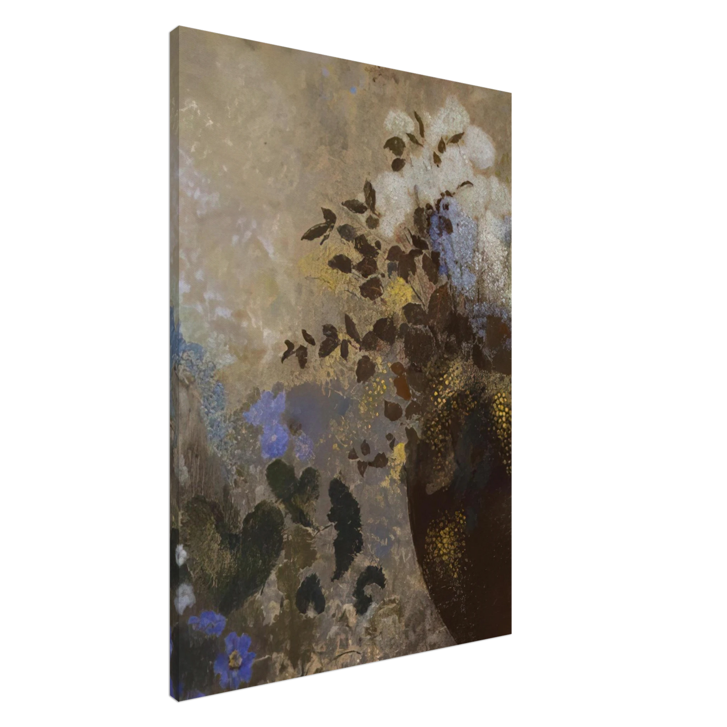 Odilon Redon - FLOWERS IN A BLACK VASE Canvas - 20x30 cm / 8x12 inches-canvas