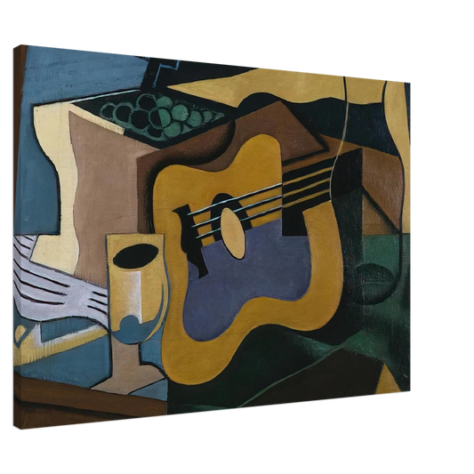 Juan Gris - STILL LIFE WITH GUITAR 1920 Canvas - 20x30 cm / 8x12 inches-canvas