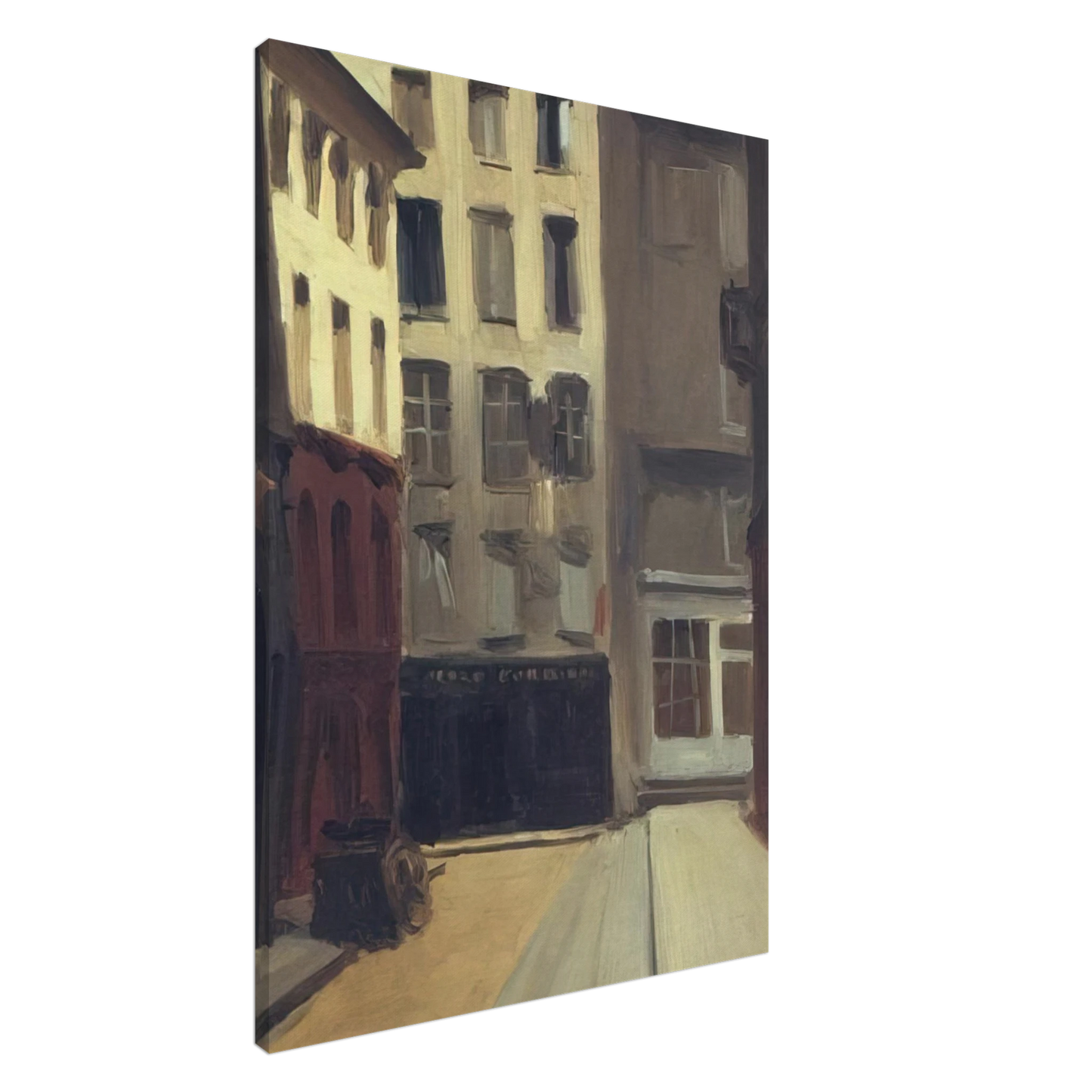 Edward Hopper - Paris Street Canvas - 20x30 cm / 8x12 inches-canvas