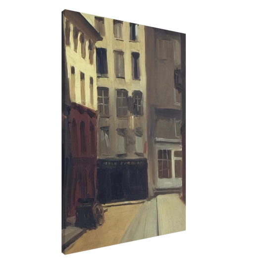Edward Hopper - Paris Street Canvas - 20x30 cm / 8x12 inches-canvas