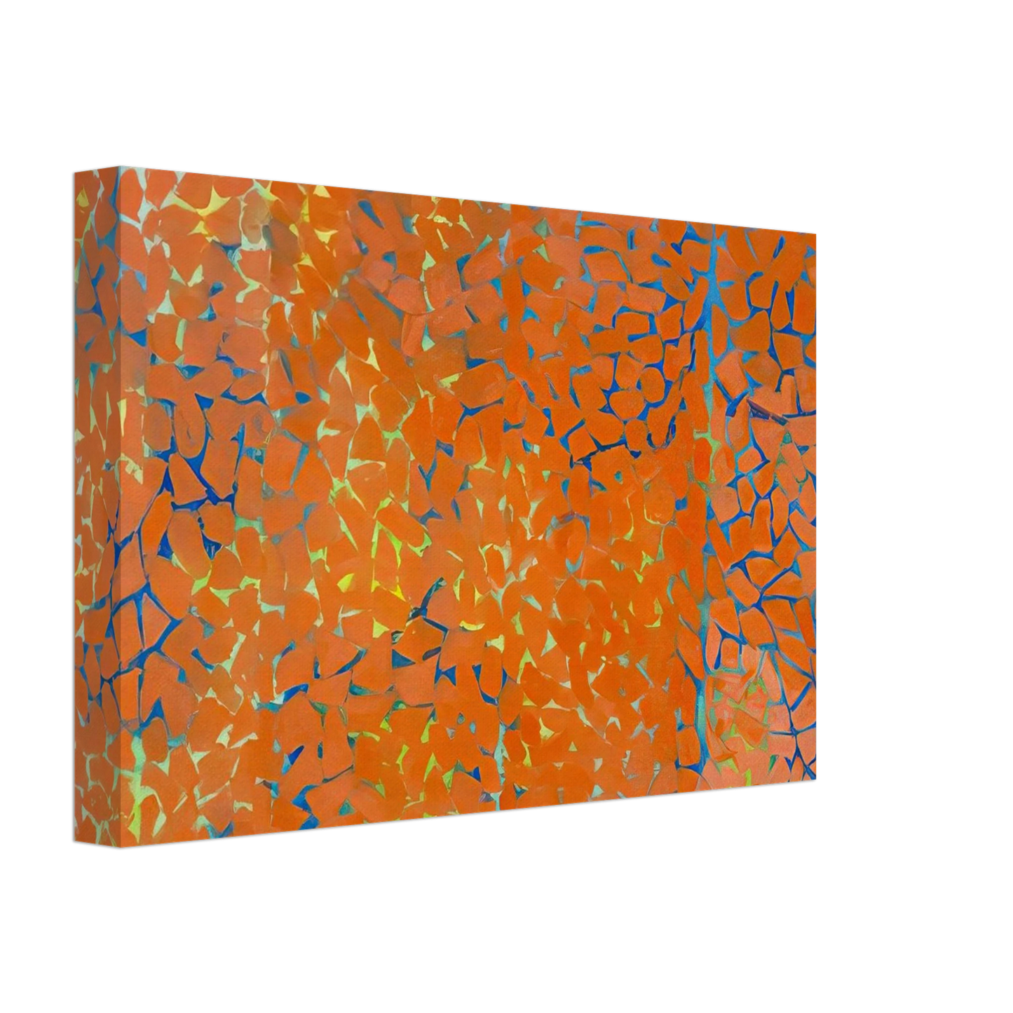 Alma Woodsey Thomas - AUTUMN LEAVES FLUTTERING IN THE BREEZE 1973 Canvas - 70x100 cm / 28x40 inches-canvas