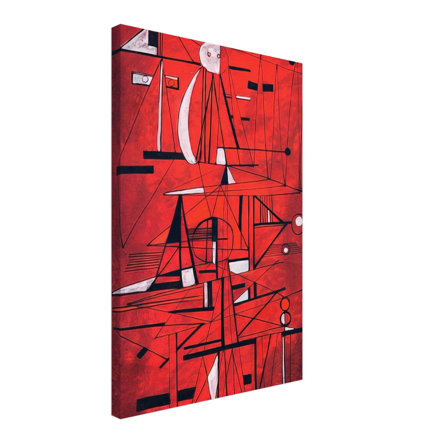 Rene Portocarrero - COMPOSITION 1952 Canvas - 70x100 cm / 28x40 inches-canvas