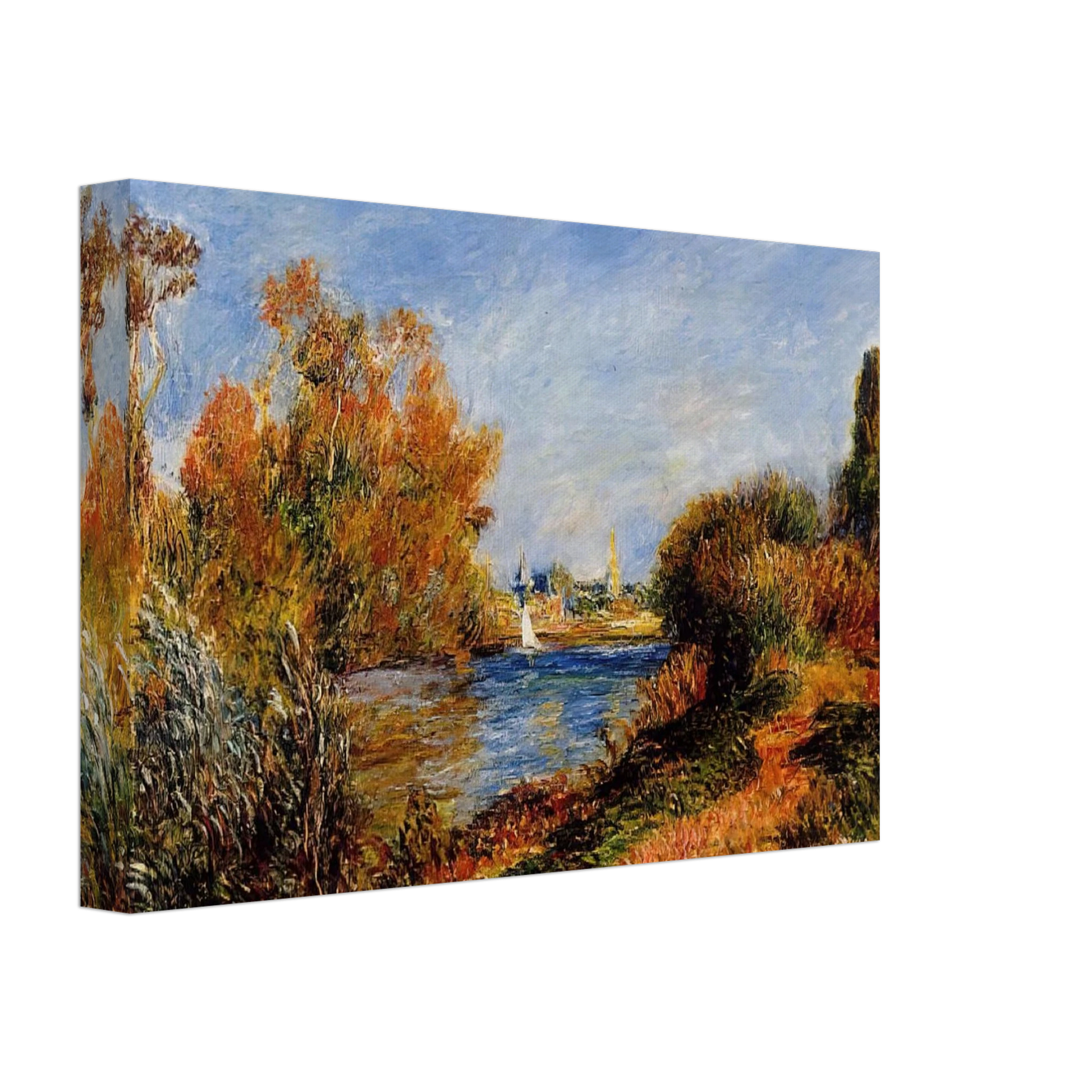 Pierre-Auguste Renoir - The Seine at Argenteuil Canvas - 40x60 cm / 16x24 inches-canvas