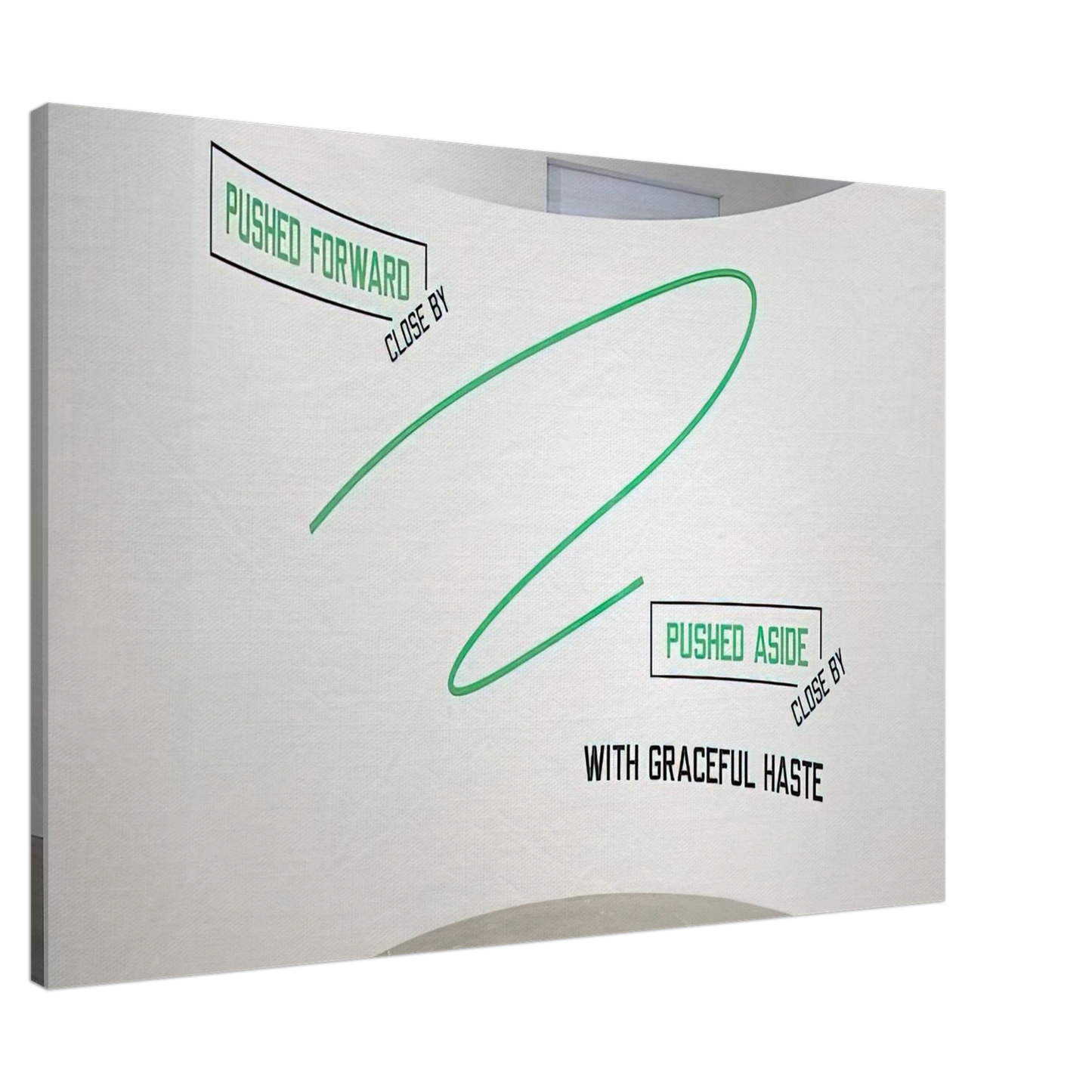 Lawrence Weiner - Pushed Forward... - 2009 Canvas - 20x30 cm / 8x12 inches-canvas