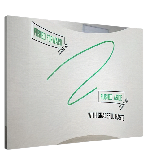 Lawrence Weiner - Pushed Forward... - 2009 Canvas - 20x30 cm / 8x12 inches-canvas