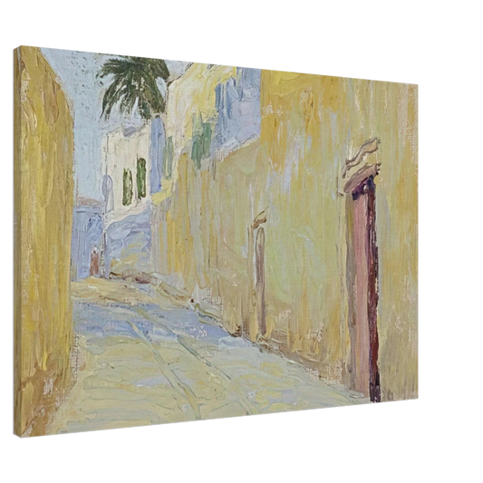 Gabriele Munter - ALLEY IN TUNIS Canvas - 20x30 cm / 8x12 inches-canvas