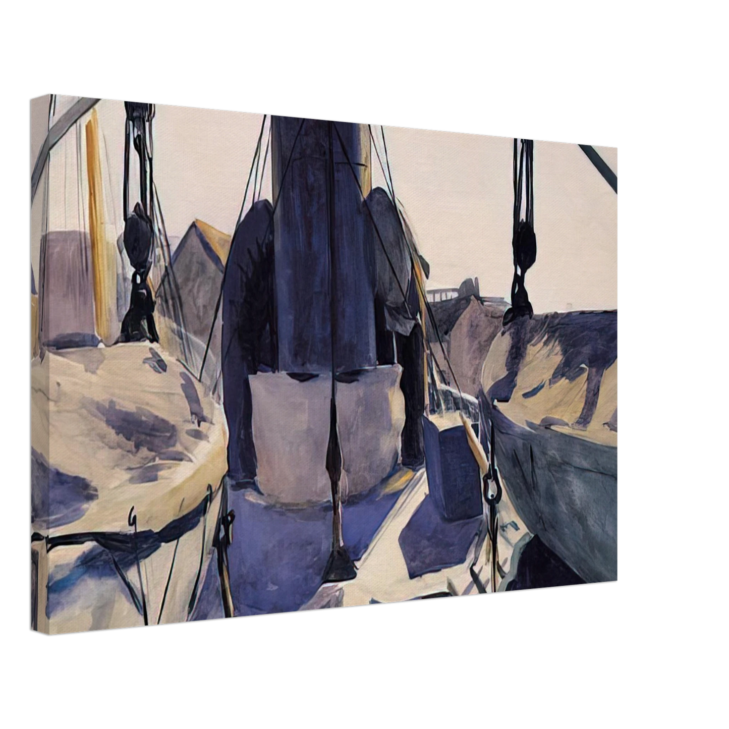 Edward Hopper - Funnel of Trawler Canvas - 40x60 cm / 16x24 inches-canvas